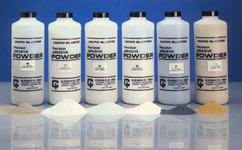 Sodium Bicarbonate, Walnut Shell, Glass Bead, Crushed Glass, Walnut Shell, Silicon Carbide, & Plastic Abrasive Media from Comco