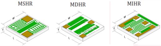 MSHR MSDR and MIHR High Value Wire Bondable Chip Resistors from MSI (Mini-Systems) High Value Wire Bondable Chip Resistors from Mini-Systems