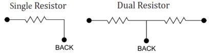 Back Contact Resistors - Single and Dual Configurations