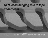  effect of  QFN matrix leadframe made it impossible to design a clamping system which will hold the middle fingers (SQ Series)