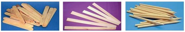 Wooden Stirrers and Spatulas for Mixing, stirring and dispensing small amounts of ink or coatings Wooden Stirrers and Spatulas