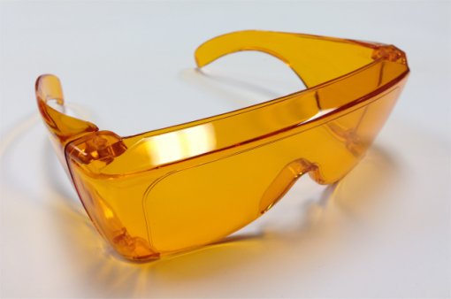 Safety Glasses UV Protective with Fixed Leg Color Yellow 1pc/pk 