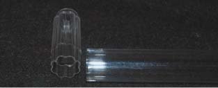 Rigid UV Blocking Tube end caps for T8 and T12 tubes